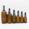 5ml 10ml 15ml 20ml 30ml 50ml 100ml  Glass Dropper Frosted Amber glass bottles wholesales Essential Oil Bottle GB-06S